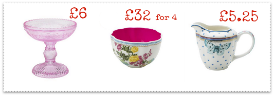 lisbeth dahl glass bowl pink bowl dottie creamer jug